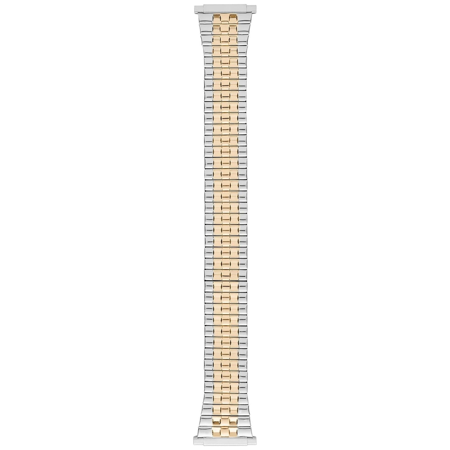 16-22mm Two-Tone Unisex Silver and Gold Stainless Steel Expansion Watch Band (FMDBA019) EasyOptionXY LLC