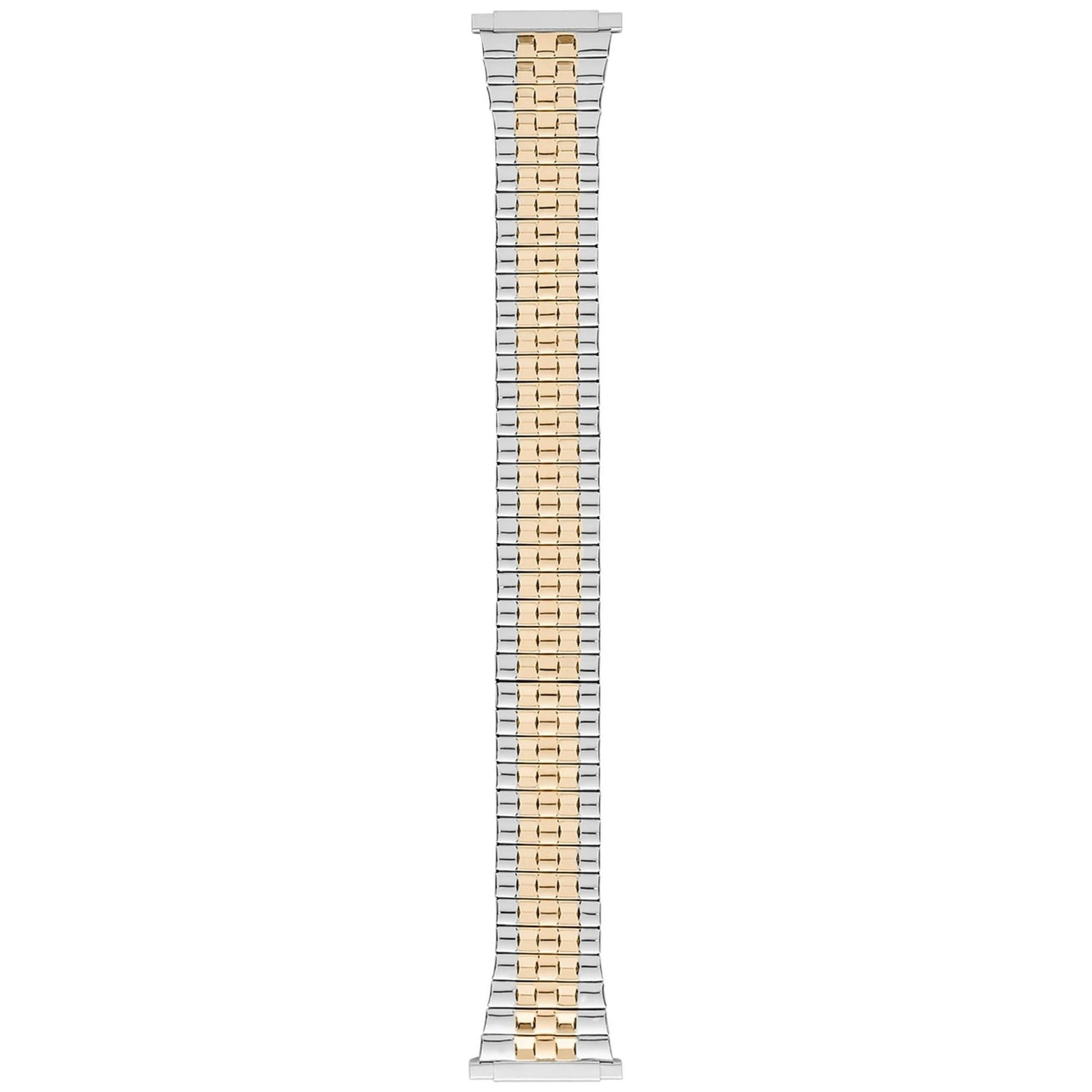 16-22mm Two-Tone Unisex Silver and Gold Stainless Steel Expansion Watch Band (FMDBA019) EasyOptionXY LLC