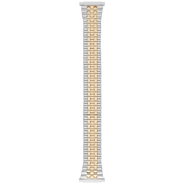 16-22mm Two-Tone Unisex Silver and Gold Stainless Steel Expansion Watch Band (FMDBA019) EasyOptionXY LLC
