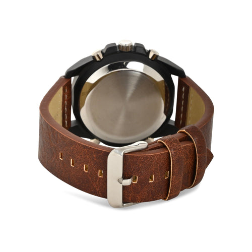 U.S. Polo Assn. Adult Male Analog/Digital Watch in Black with Brown Strap (US5297WM) EasyOptionXY LLC