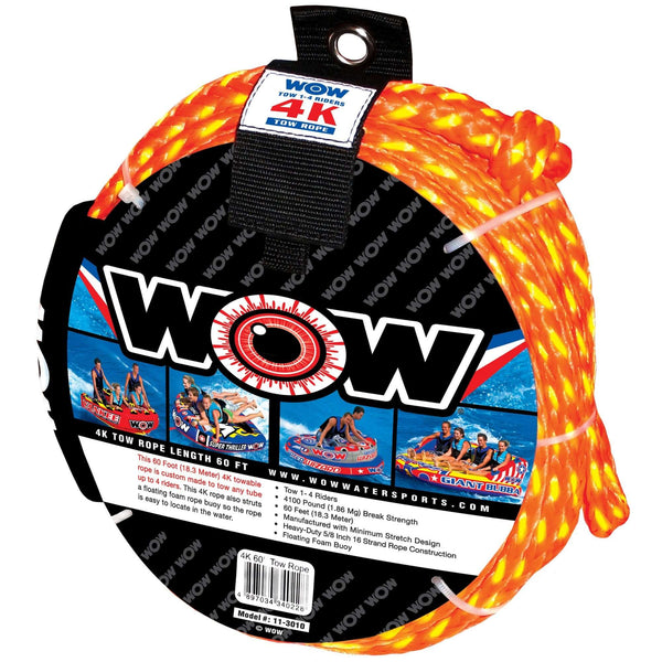 WOW Sports 4K 60' Tow Rope (11-3010) Jupiter Gear