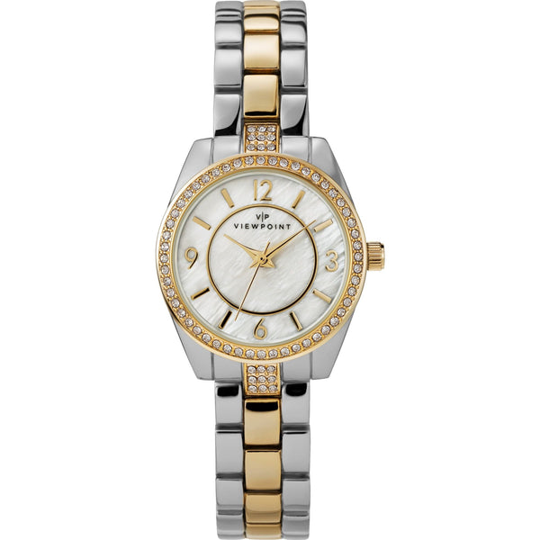 Viewpoint by Timex Women's 30mm Mother-of-Pearl Dial Watch ¨C Two-Tone Stainless Steel Bracelet Watch EasyOptionXY LLC