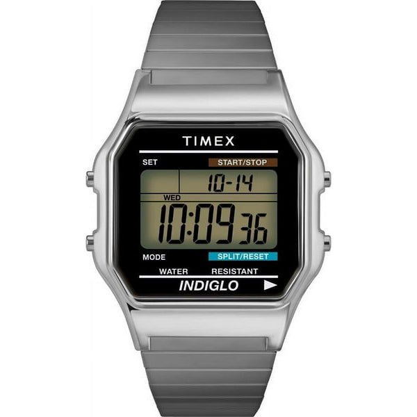 Indigo by Timex Men's Adult Stainless Steel Expansion Band Wristwatch, Silver EasyOptionXY LLC