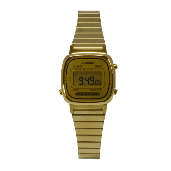 Casio Women's Gold Tone Stainless Steel Digital Watch Quartz Mineral Crystal LA-670WG-9D EasyOptionXY LLC