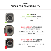 UAG Apple Unisex Silicone Watch Band 45mm with Case for iWatch Series 8 and 7 Scout Plus Black EasyOptionXY LLC