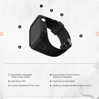 UAG Apple Unisex Silicone Watch Band 45mm with Case for iWatch Series 8 and 7 Scout Plus Black EasyOptionXY LLC