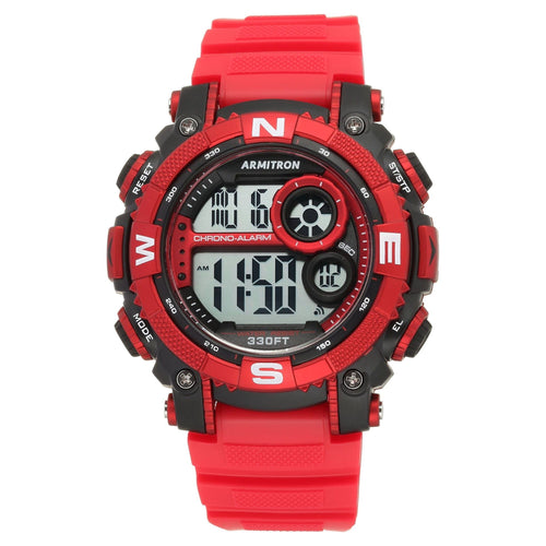 Armitron Men's 25mm Round Sport Watch, Red EasyOptionXY LLC