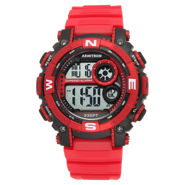Armitron Men's 25mm Round Sport Watch, Red EasyOptionXY LLC