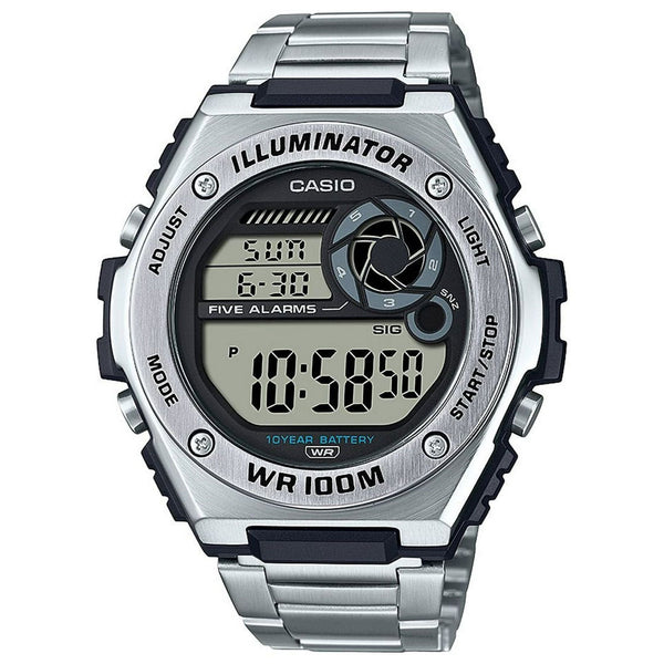 Casio Men 10-Year Battery 100m Water Resistant Stainless Steel LED Watch EasyOptionXY LLC