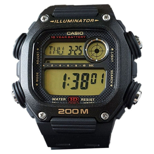 Casio Men's Digital Quartz 10-Year Battery 200m Black Resin Watch DW291H-9AV EasyOptionXY LLC