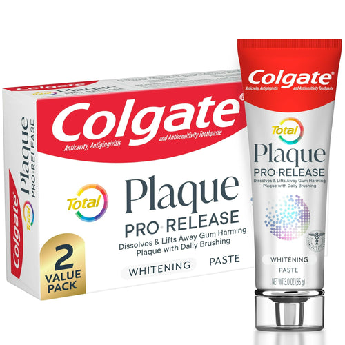 Colgate Total Plaque Pro Release Whitening Toothpaste; 2 Pack; 3 oz Tubes EasyOptionXY LLC