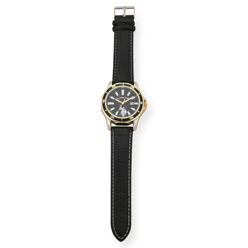 U.S. Polo Assn. Adult Male Vintage Watch with Black and Gold (USC50589WM) EasyOptionXY LLC
