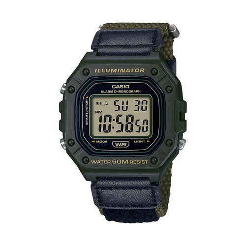 Casio Men's Classic Digital Quartz Green Resin/Nylon Watch W218HB-3AV EasyOptionXY LLC