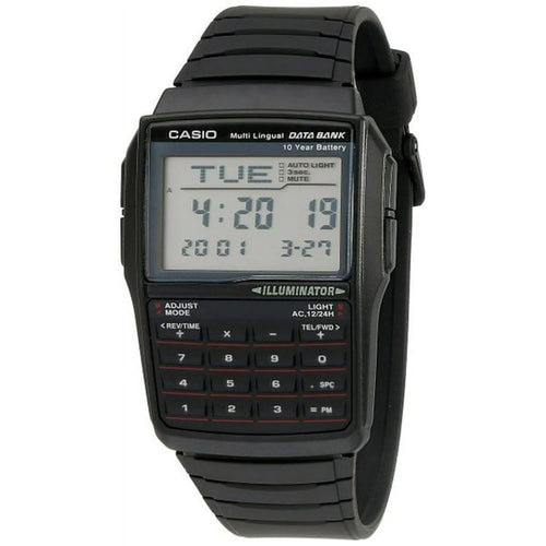 Casio Men's Data Bank Calculator Watch with Black Resin Strap EasyOptionXY LLC