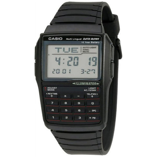 Casio Men's Data Bank Calculator Watch with Black Resin Strap EasyOptionXY LLC