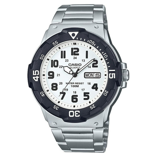 Casio Men's Dive Style Bracelet Watch, White Dial MRW200HD-7BV EasyOptionXY LLC