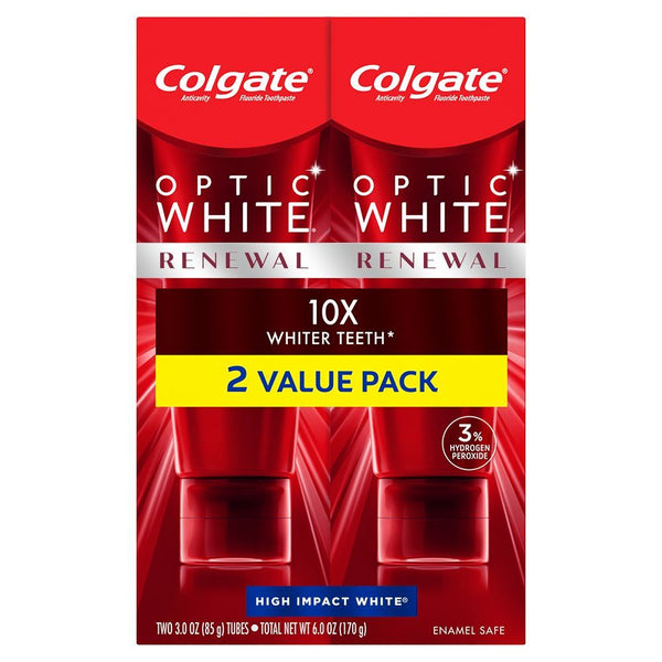 Colgate Optic White Renewal Teeth Whitening Toothpaste; 3 oz; 2 Pack EasyOptionXY LLC