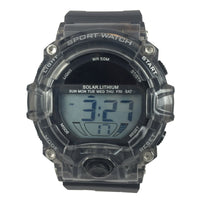 George Mens Solar Digital Wristwatch, Plastic Band EasyOptionXY LLC