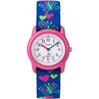 TIMEX TIME MACHINES? 29mm Butterflies and Hearts Elastic Fabric Kids Watch EasyOptionXY LLC