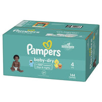 Pampers Baby-Dry Diapers Size 4, 144 Count EasyOptionXY LLC