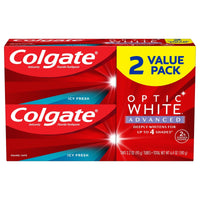 Colgate Optic White Advanced Teeth Whitening Toothpaste; Icy Fresh; 3.2 oz; 2 Pack EasyOptionXY LLC