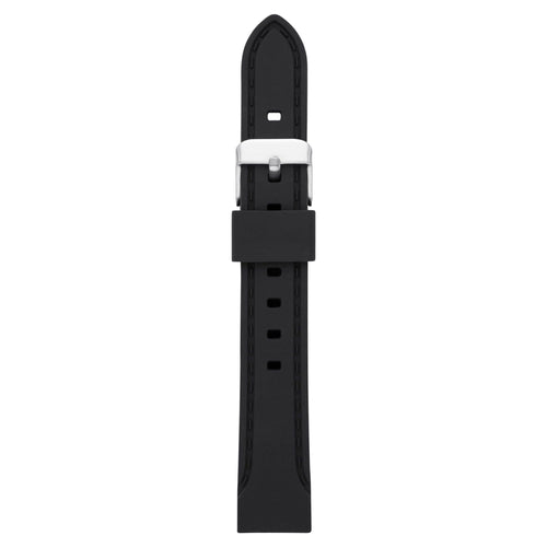 18mm Black Silicone Unisex Adult Replacement Sport Watch Band EasyOptionXY LLC