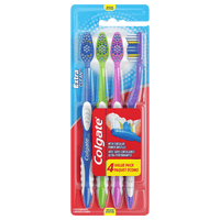 Colgate Extra Clean Flexible Grip Toothbrush; Medium; 4 Count EasyOptionXY LLC