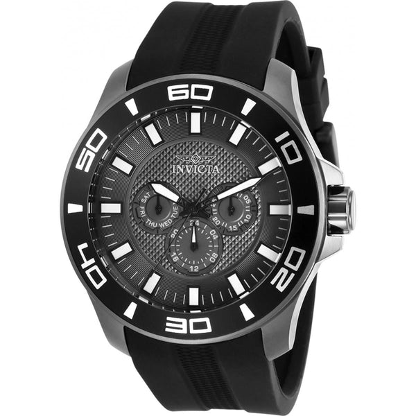 Invicta 30112 Men's Pro Diver Chrono Grey Dial Black Strap Watch EasyOptionXY LLC