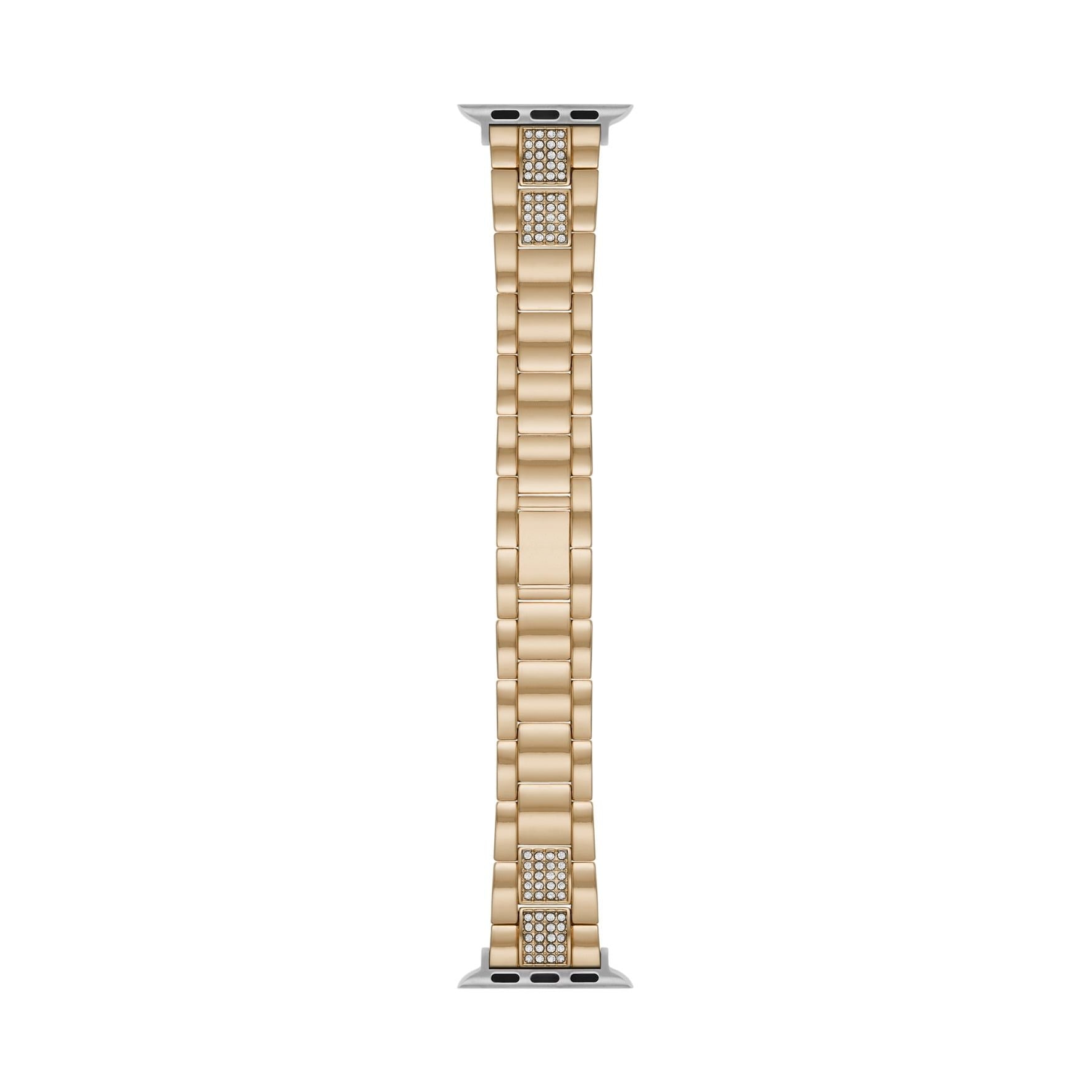 Interchangeable Gold Metal Watch Band with Clear Crystals (FMDBA024) 38/40mm EasyOptionXY LLC