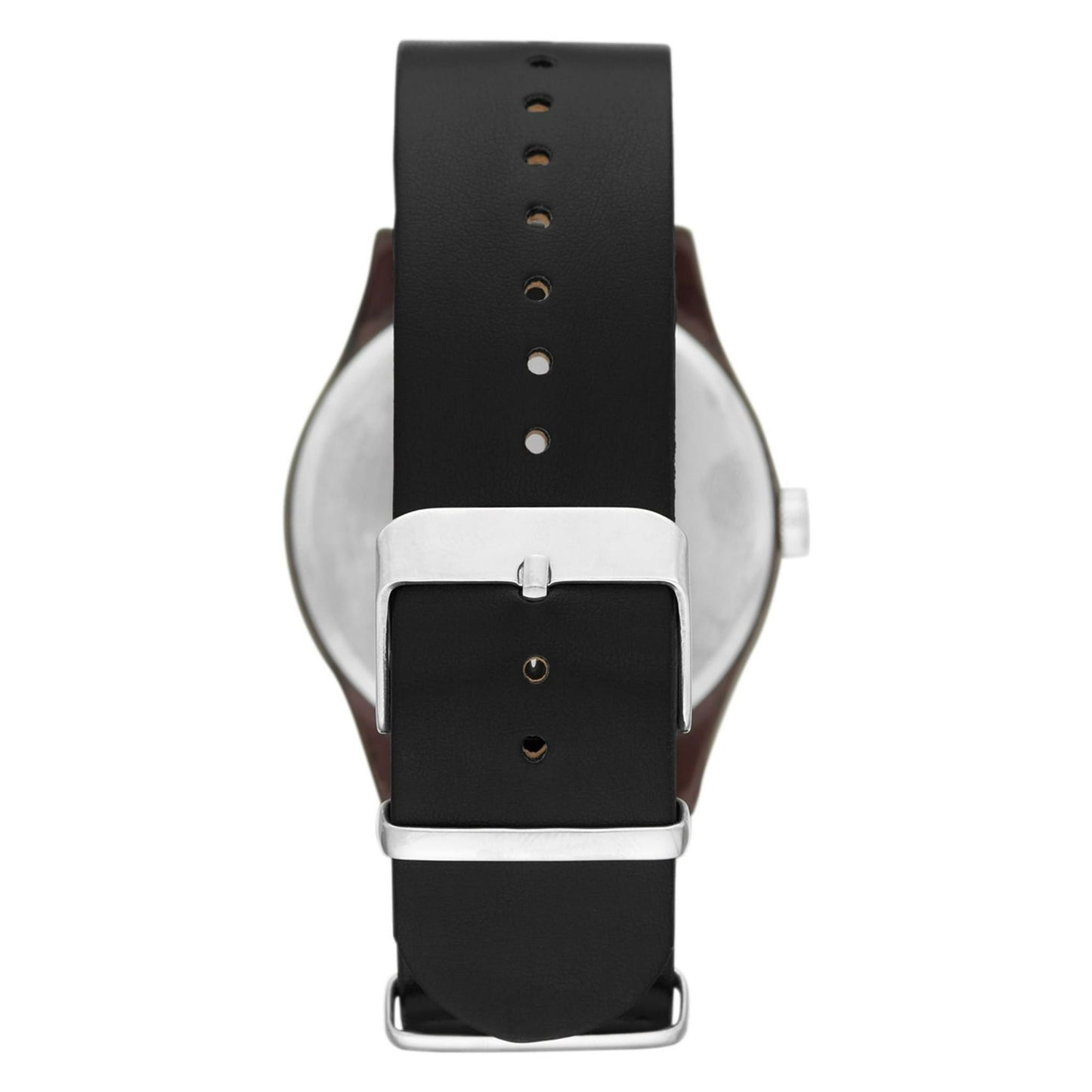 George Men's Gunmetal Analog Watch: Easy-Read Dial, Black Vegan Leather, Bonus Stretchy Bead Bracelets (FMDXGE013) EasyOptionXY LLC