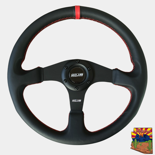 13.5'' MOJAB Flat Steering Wheel Leather/Suede MOJAB OFFROAD