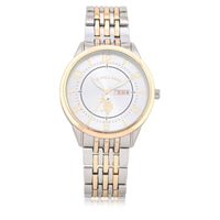 U.S. Polo Assn. Adult Male Analog Watch in Two-tone Silver and Gold with Round Dial in One Size (USC80690WM) EasyOptionXY LLC