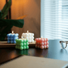 HomeWidget Bubble Cube Scented Candle White/Blue 2-Pack ¨C Natural Premium Handmade Aesthetic Decorative Soy Wax , D¨¦cor Ideas for Bathroom Bedroom EasyOptionXY LLC