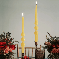 XINAOBAOLUO 9.3 inch beeswax Taper Candles Scented Candles Smokeless Candle Sticks Twisted Candles Pack of 2 EasyOptionXY LLC