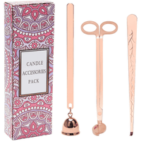 Plutput Stainless Steel Candle Wick Trimmer Snuffer Fire Extinguisher Bell Candle Accessories Rose Gold EasyOptionXY LLC