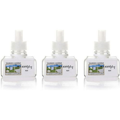 Yankee Candle 3 Pack Clean Cotton ScentPlug Refill 0.6 Oz. EasyOptionXY LLC