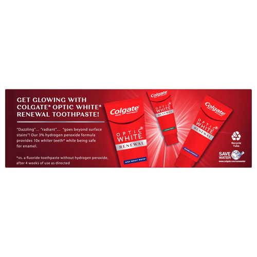 Colgate Optic White Renewal Toothpaste Whitening Toothpaste; Enamel Strength; 3 oz Tube EasyOptionXY LLC