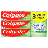 Colgate Sparkling White Natural Whitening Toothpaste; Mint Zing; 3 Pack EasyOptionXY LLC