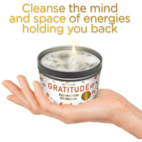 Magnificent 101 Long Lasting Gratitude Smudge Candle | 6 Oz - 35 Hour Burn | Paraffin Free Sage Scented Soy Wax Candle for Appreciation, House Energy Cleansing & Manifestation EasyOptionXY LLC