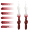 FCMSHAMD 8.8'' White Red Taper Candles - Unscented Dripless (2 Pack) EasyOptionXY LLC