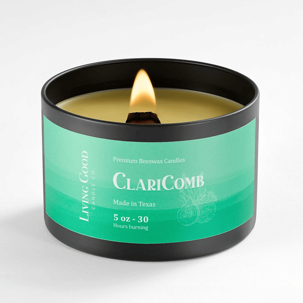 Claricomb Pure Beeswax Candle Tin ¨C 30+ Hours Long Burning Classically Designed N on-T oxic Scented Candles for Home Decor and Aromatherapy to Stress & Anxiety Relief with Natural Fragrance 5 oz EasyOptionXY LLC