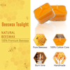 Natural Beeswax Tea Candles, FCMSHAMD 24 Pack Handmade Beeswax Candles, Cross Pattern Square Smokeless Tealight Candles with Clear Cup Great for Home Decoration EasyOptionXY LLC