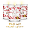 Magnificent 101 Long Lasting Set of 3 Pure Love Smudge Candles | 3.5 Oz Each - 42 Hour Burn | A ll N atural Soy Wax Candle with Florals & Essential Oils for True Love Attraction & Manifestation EasyOptionXY LLC