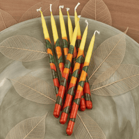 Deluxe C hanukah Candle set 45 Hand Made Thin Long Decorative H anukkah Candles for Menorah - Blaze of Fire Includes Prayer Card and DIY Dreidel - D¨¦cor Candles For Parties, Celebrations By Zion J udaica EasyOptionXY LLC