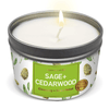 SAGE + Cedarwood Aromatherapy Candle for House Energy Cleansing and Stress Relief, Banishes Negative Energy I Purification and Chakra Healing - Natural Soy Wax Tin Candle for Aromatherapy EasyOptionXY LLC