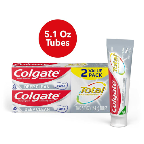 Colgate Total Deep Clean Toothpaste; Mint Fluoride Toothpaste; 5.1 oz; 2 Pack EasyOptionXY LLC