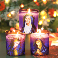 Meltone Prayer Candles, Devotional Candles, Virgin of Mary Saints Religions Decoration, Rosemary Scented Votive Candles Set for Prayer Altar, Mantle, Church EasyOptionXY LLC