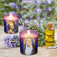 Meltone Prayer Candles, Devotional Candles, Virgin of Mary Saints Religions Decoration, Rosemary Scented Votive Candles Set for Prayer Altar, Mantle, Church EasyOptionXY LLC