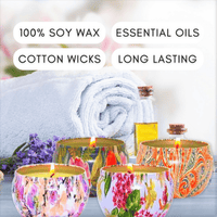 Wild Mint, Warm Amber, Fresh Citrus and Sweet Basil Candle Gift Set | Aromatherapy Candle Set of 4 x 6 Oz Small Soy Candles, Relaxing Candles Gifts for Women, Tin Candles Party Favors EasyOptionXY LLC