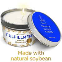 Magnificent 101 Long Lasting Fulfillment Smudge Candle for Lasting Abundance | 6 Oz - 35 Hour Burn | Soy Wax Candle with Sage Leaves, Lemon, Rosemary & Sandalwood EasyOptionXY LLC